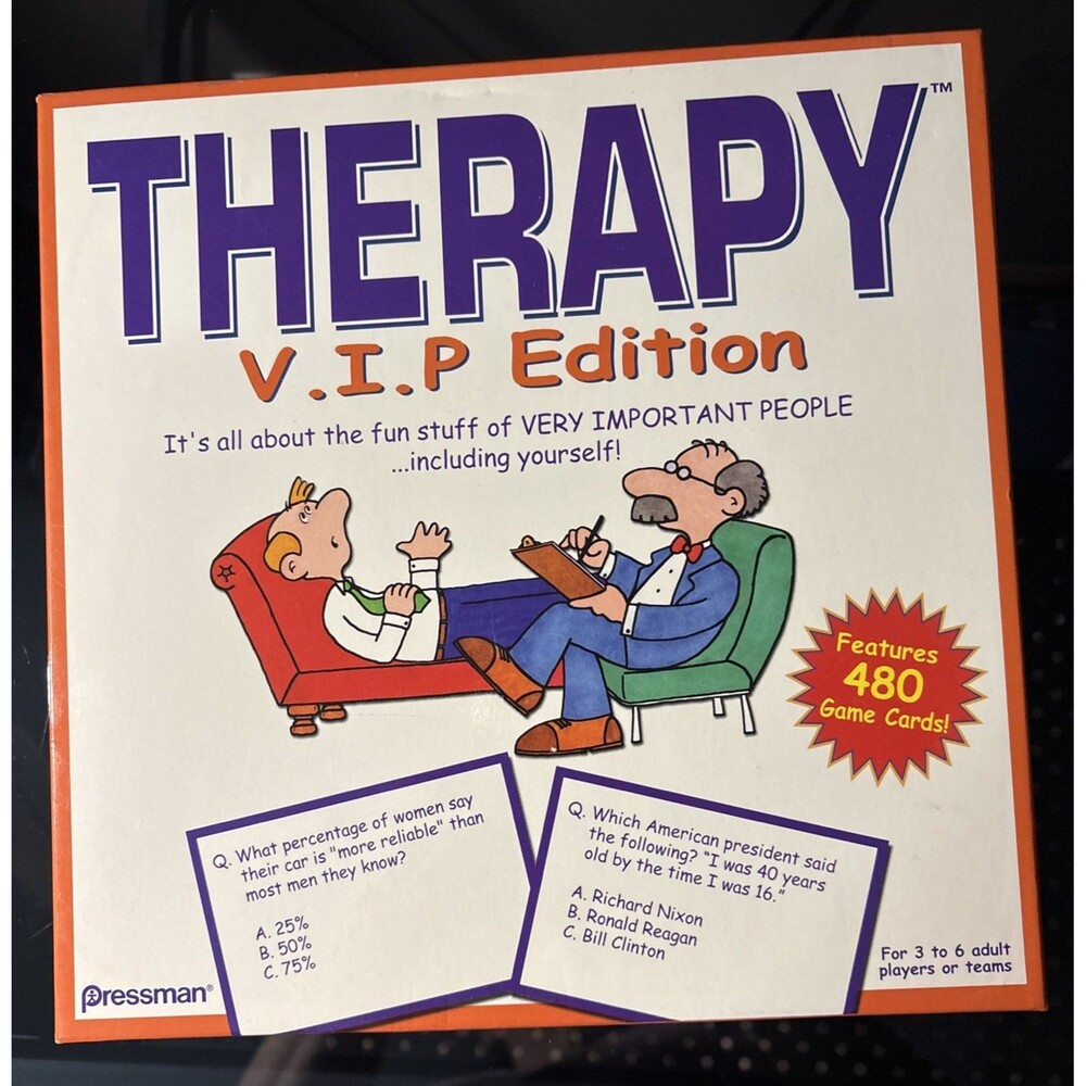 Therapy V.I.P. Edition Pressman 2005 Psychology VIP Board Game Missing 2 Cards